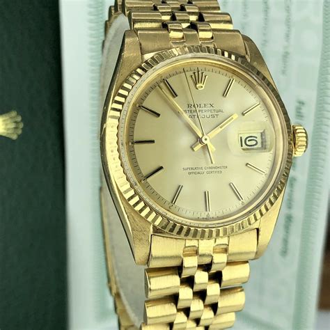 rolex datejust 18k gold